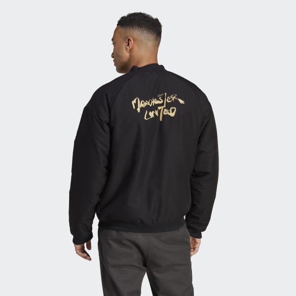 Schwarz Manchester United Chinese Story Padded Jacke