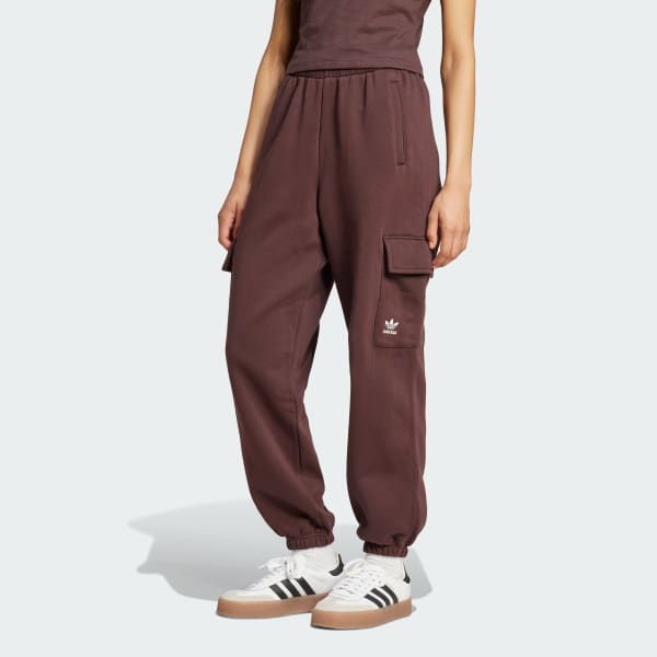 Brown Essentials Fleece Cargo Pants