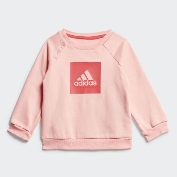 Pink 3-Stripes Fleece joggingdragt