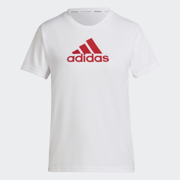 Blanco Playera Primeblue Designed 2 Move Logo Sport