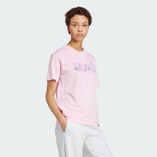 Pink Lounge Food Graphic T-Shirt