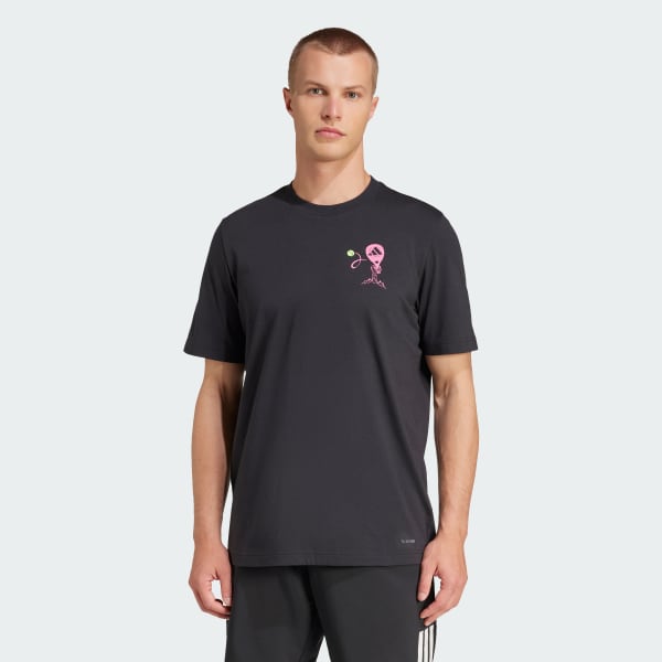Negro Polo Padel Zone Estampado