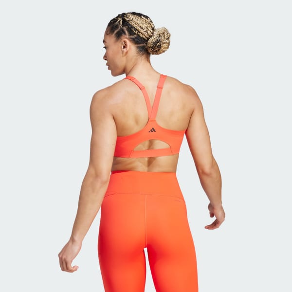 Naranja Top Deportivo TLRD Impact Luxe Training Zip Soporte Alto