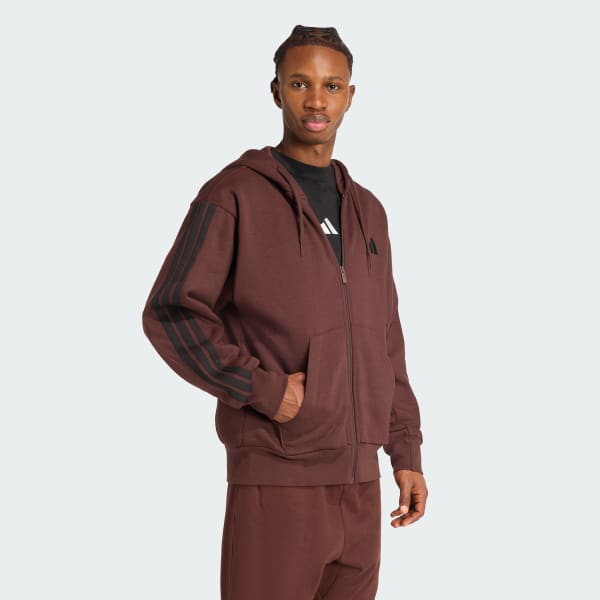 Essentials 3-Stripes Fleece Hoodie