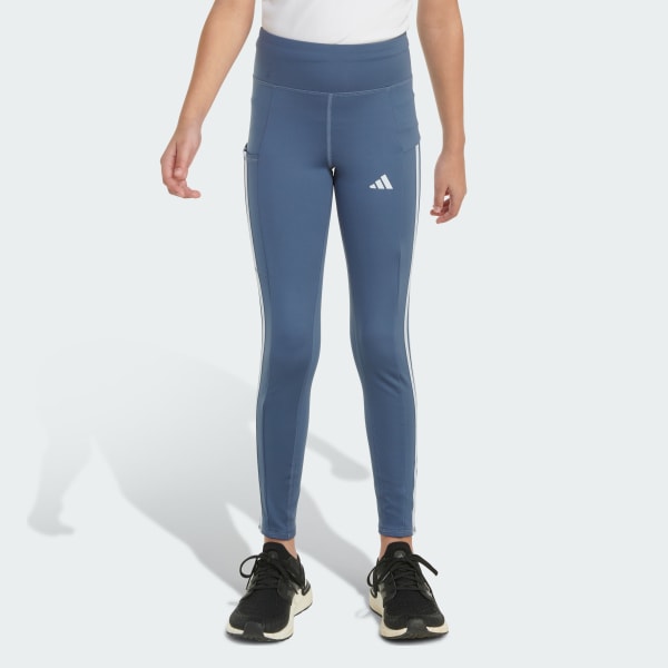 Blue adidas AEROREADY 3-Stripes Cellphone Pocket Leggings