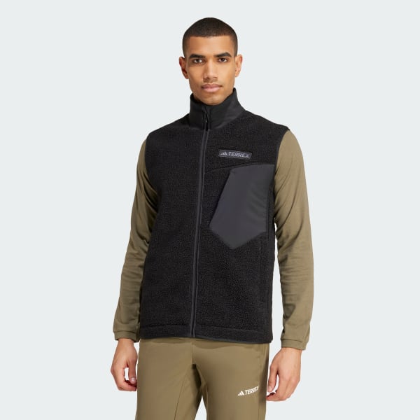 Adidas men's hiking fleece jacket discount
