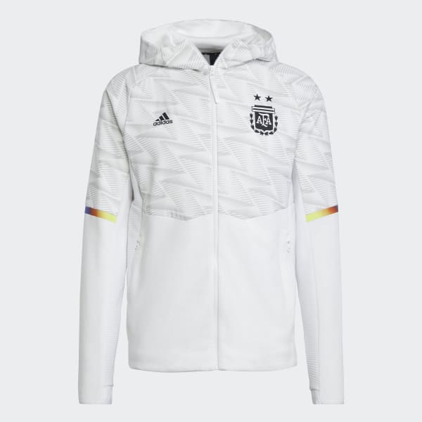 White Argentina Game Day Full-Zip Travel Hoodie BUP88