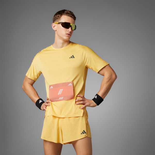 adidas Adizero Running Tee - Yellow | adidas Australia