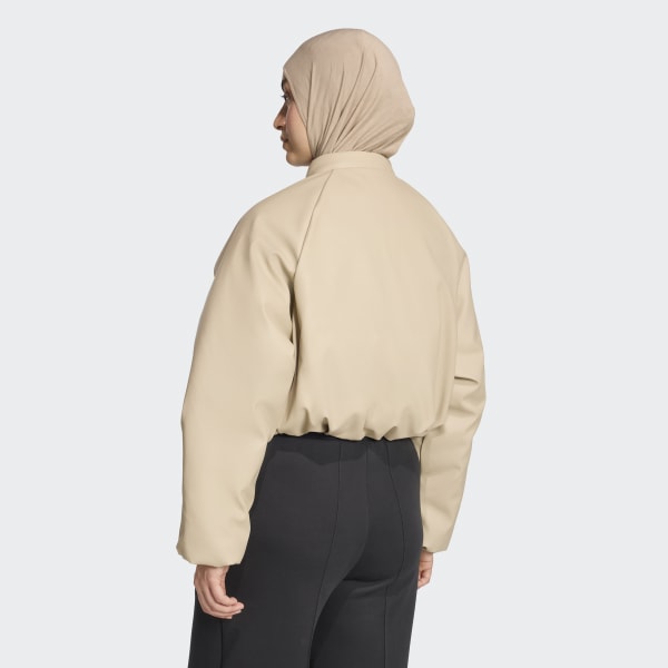 アディダス プレザー ボンバー 合成ダウンジャケット - ベージュ