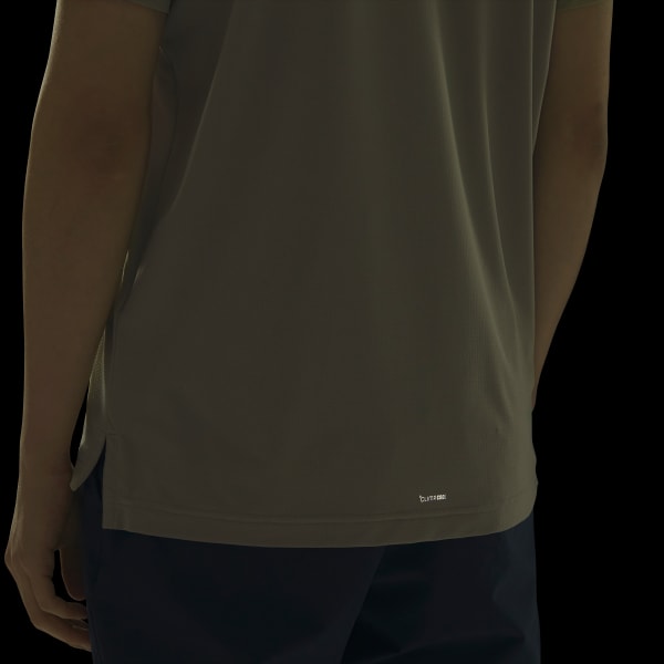 Brown PIQUE BUTTON DOWN 숏 슬리브 폴로 셔츠