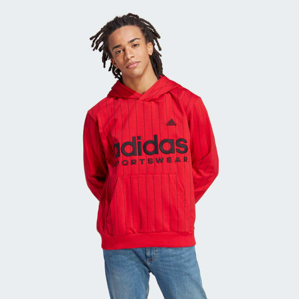 Rood Pinstripe Fleece Hoodie