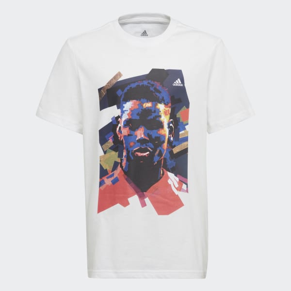 White Pogba Football Graphic T-Shirt QY819
