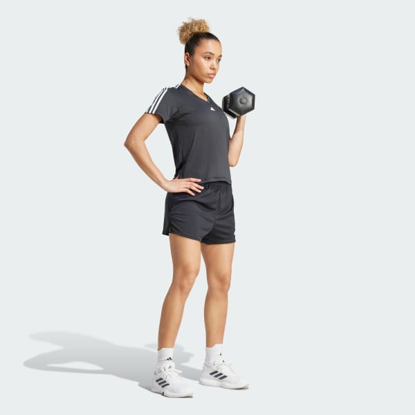 Black AEROREADY Train Essentials 3-Stripes V-neck T-Shirt