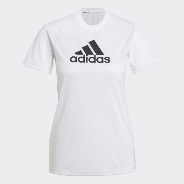 Hvit Primeblue Designed 2 Move Logo Sport T-skjorte