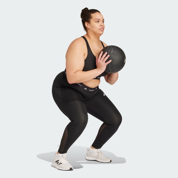 adidas TECHFIT Stash Pocket Full Length Leggings Plus Size Black adidas UK