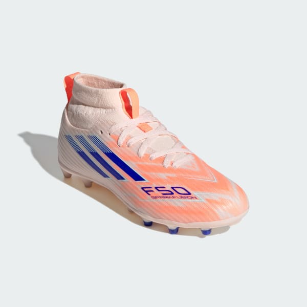 Oranje F50 Sparkfusion League Firm Ground/Artificial Grass Voetbalschoenen Kids