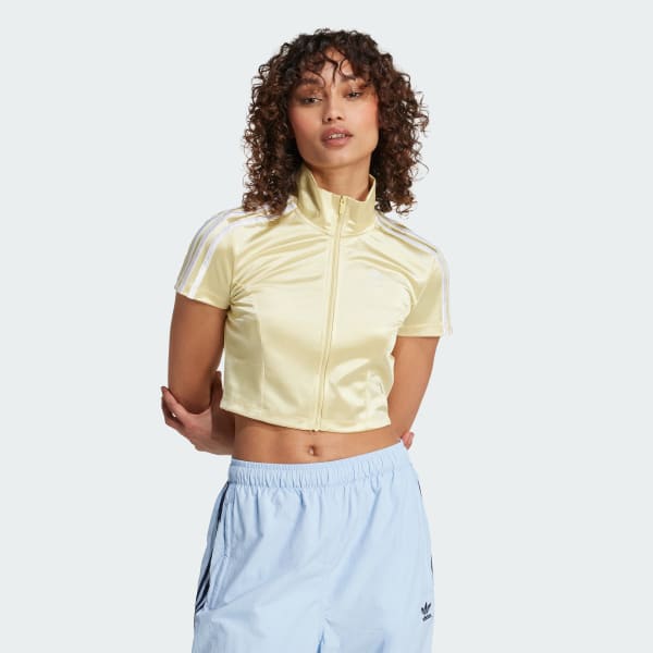 Yellow Adicolor Short Sleeve Track Top