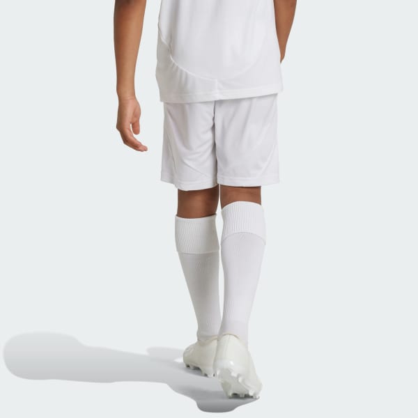 White Real Madrid 24/25 Home Shorts Kids