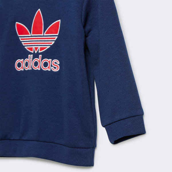 Adidas originals applique trefoil sweatshirt outlet