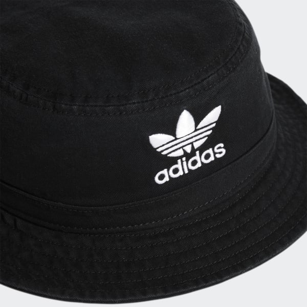 adidas washed black bucket hat