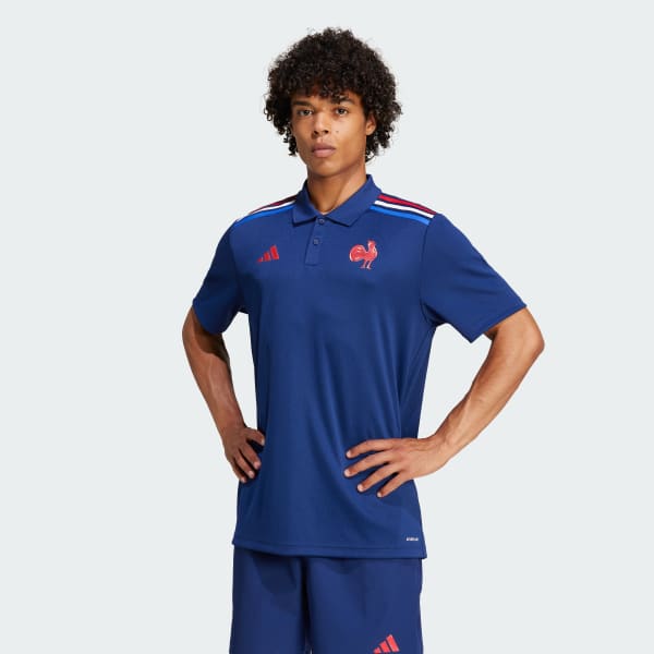 Blue France Rugby Home Supporter Polo Shirt