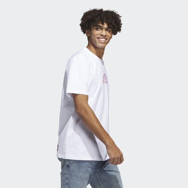 White adidas Power Logo Graphic Tee