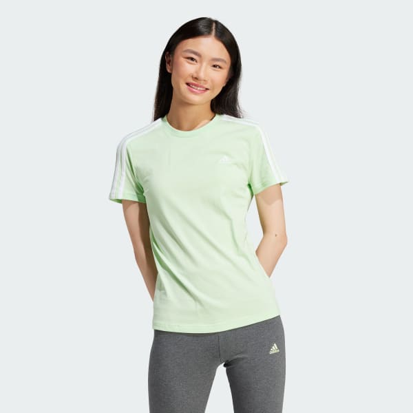 Green Essentials Slim 3-Stripes Tee