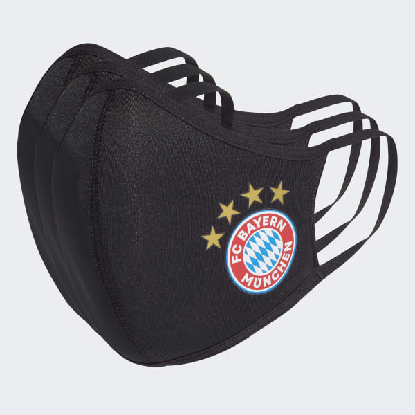 Black FC Bayern Face Covers 3-Pack M/L KOH81