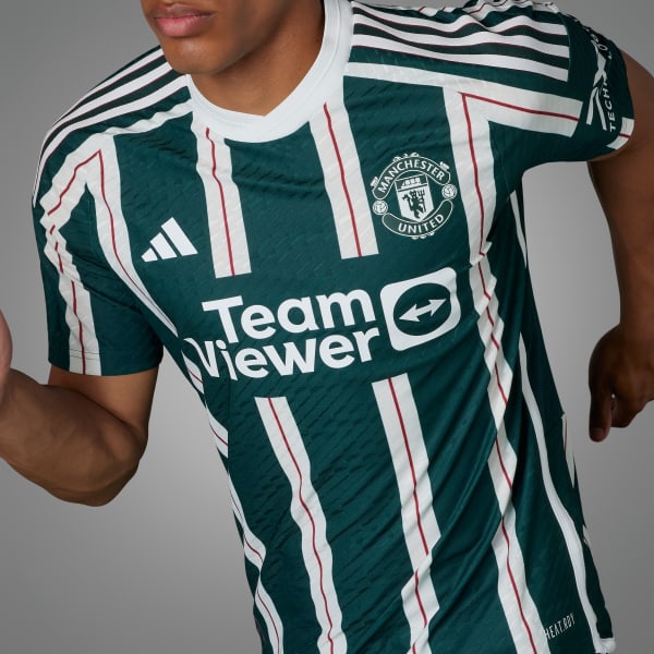 adidas Manchester United 23/24 Away Authentic Jersey - Green, Men's Soccer