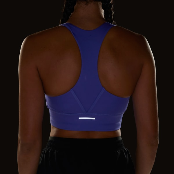 Brassière de running poches Maintien moyen Bleu adidas adidas