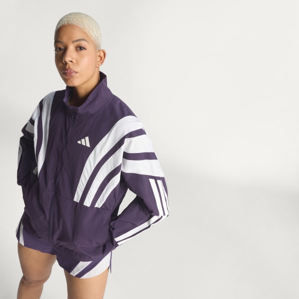 Purple Adizero NYC 러닝 재킷