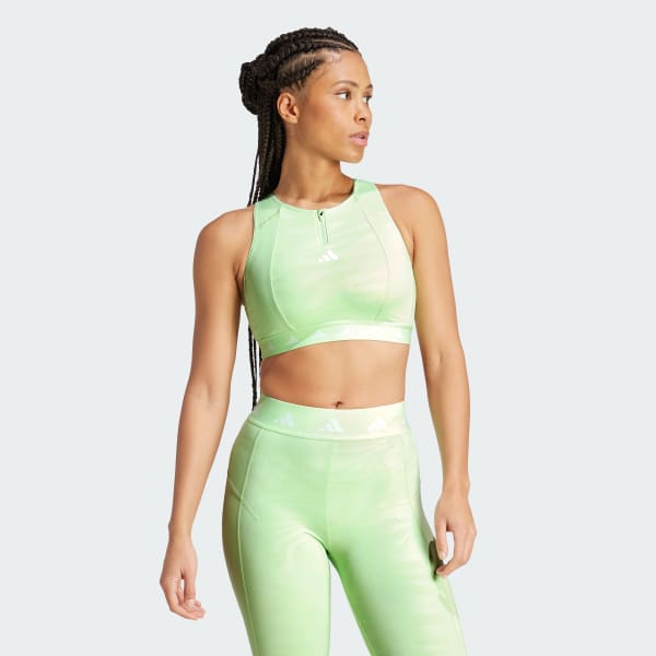 Grun Powerimpact Training Medium-Support Techfit High-Neck Zip Sport-BH