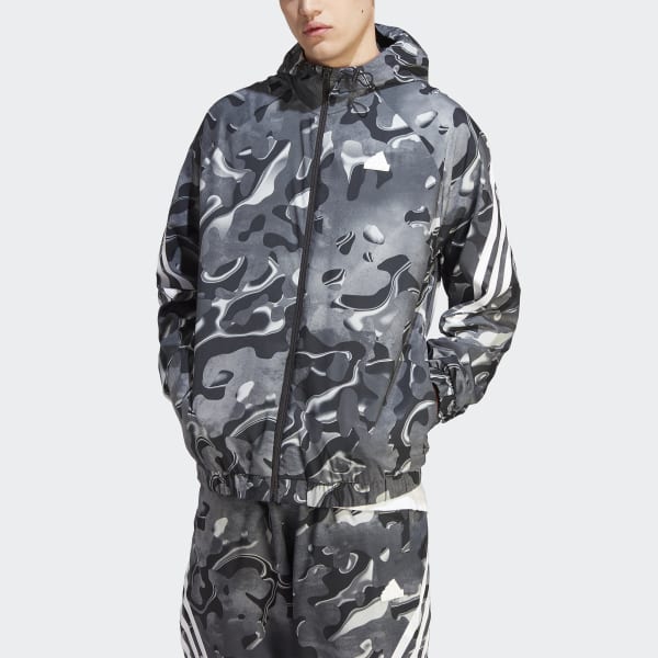 adidas Future Icons Allover Print Full-Zip Hoodie - White