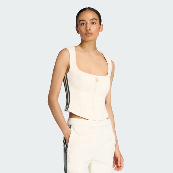 Bialy GORSET ADIDAS ORIGINALS VELVET