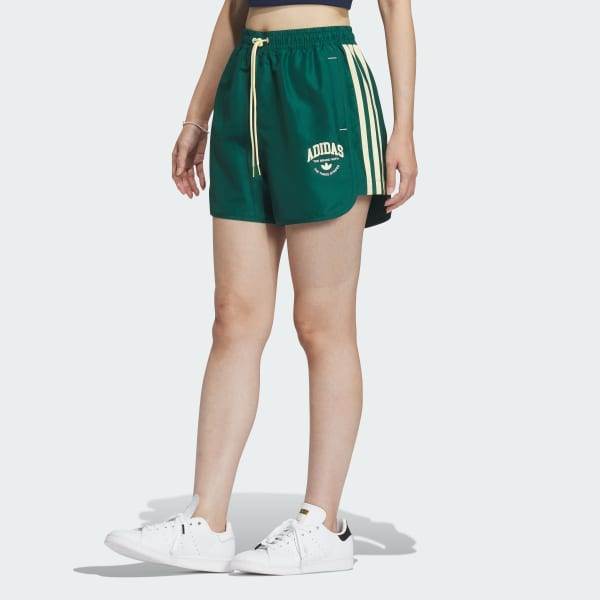 Green Logo Twist Light Woven Shorts