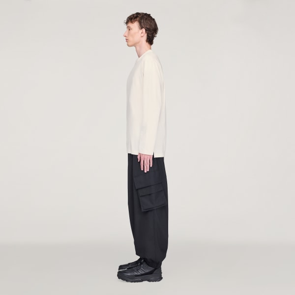 wit Y-3 LOGO LONGSLEEVE