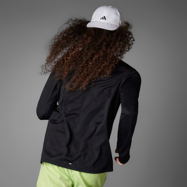 Negro Camiseta Manga Larga Run It