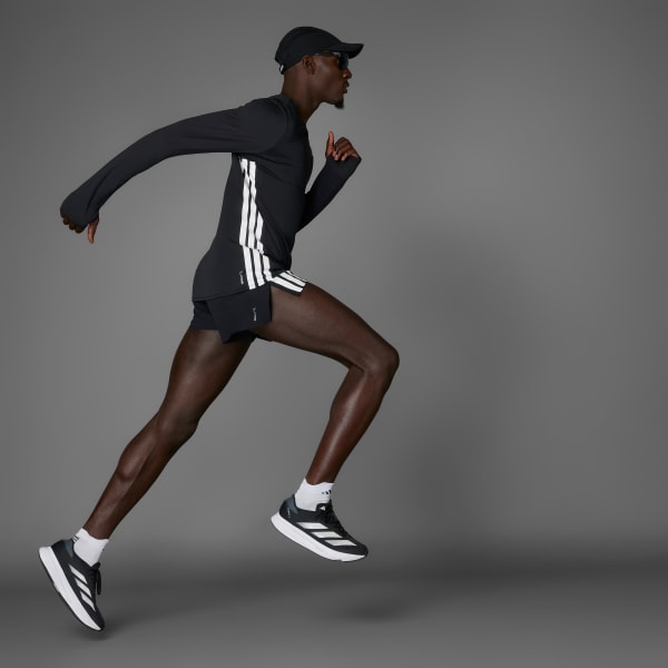 Schwarz Adizero Running Gel Pocket Shorts