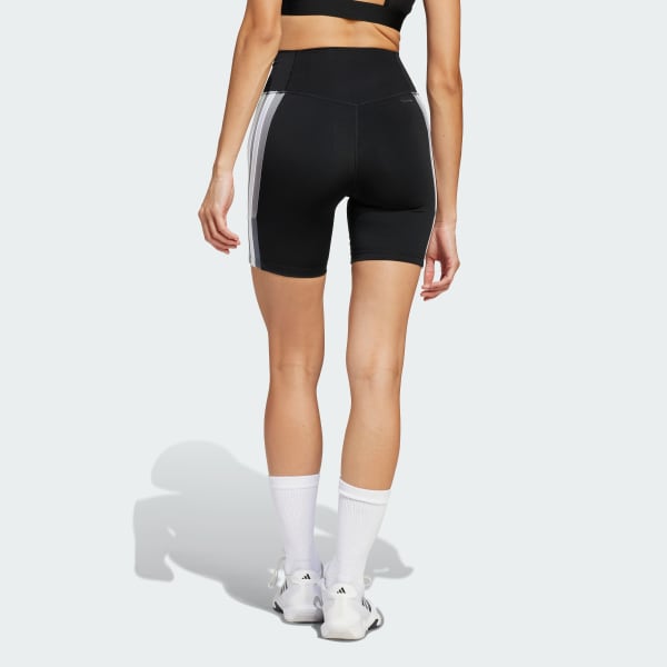 Black Optime Essentials Stash Pocket 7" Short Leggings