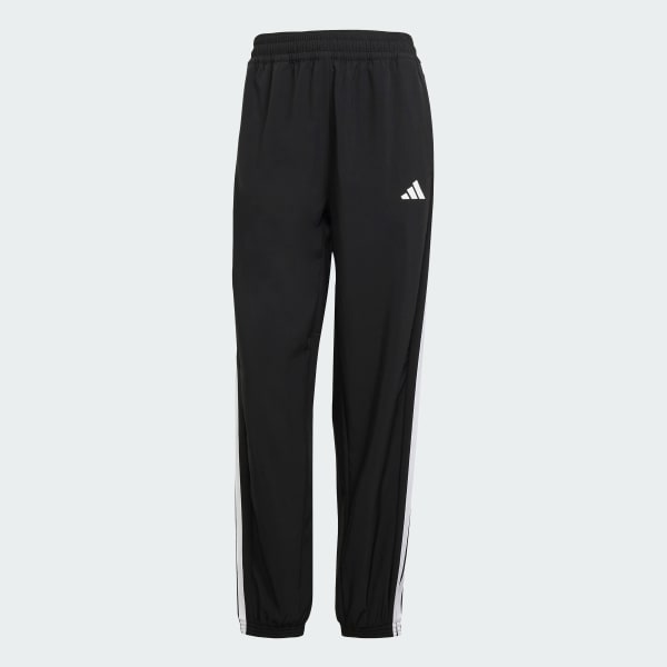 Negro Pants Essentials 3 Franjas Tejidos