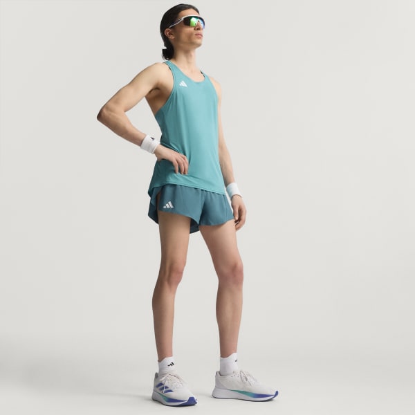 Hijau Celana Pendek Running Split Adizero Essentials