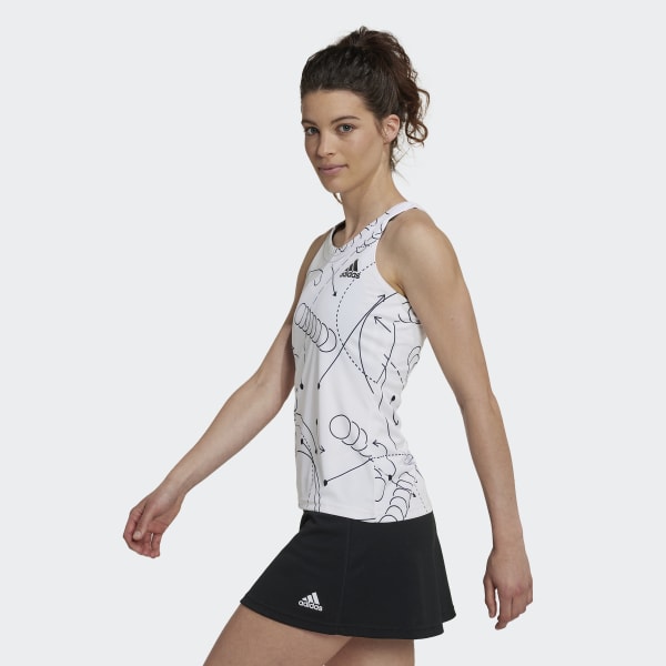 Bianco Canotta da tennis Club Graphic CD777