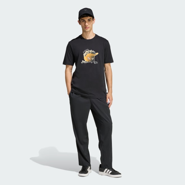 Black SNACK POPCORN GRAPHIC T-SHIRT