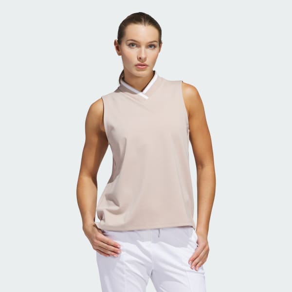 Brun Go-To Sleeveless Poloskjorte