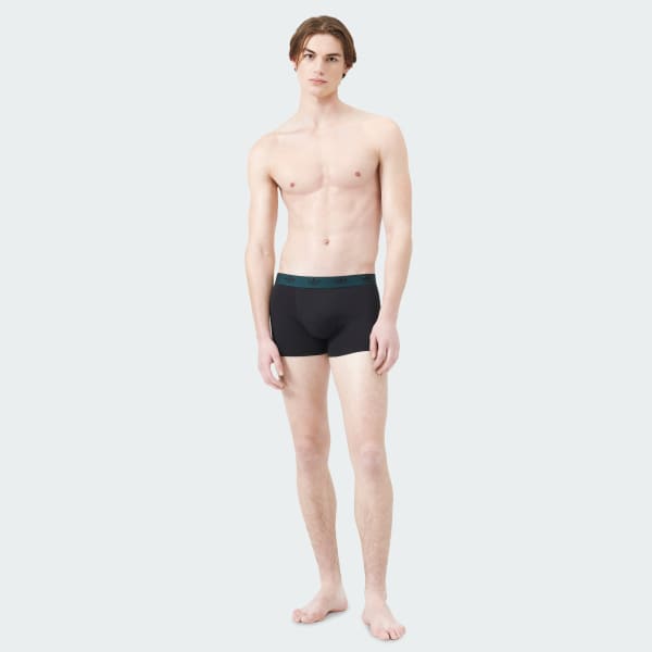 Black COMFORT FLEX COTTON TRUNK 3 PACK UNDERWEAR