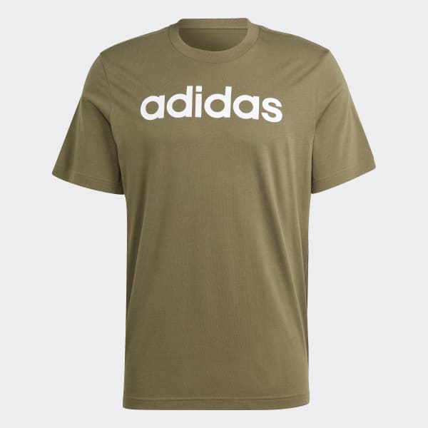 Verde Camiseta Essentials Single Jersey Linear Embroidered Logo