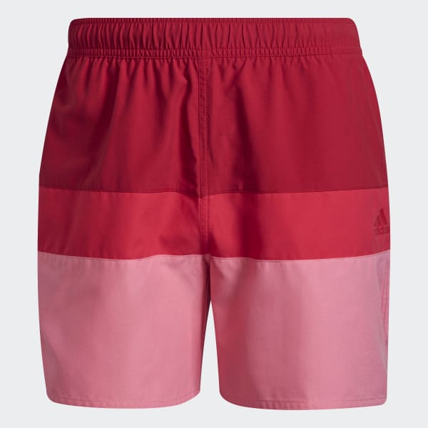 Rojo Shorts Cortos de Natación Colorblock 23957
