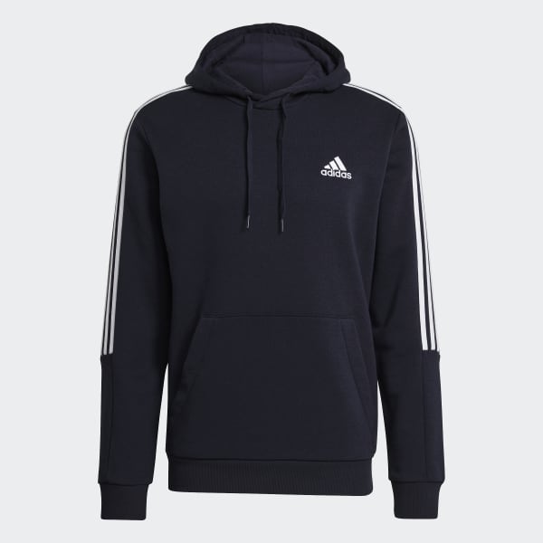 Grey adidas hoodie sales with blue stripes