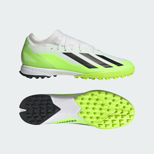 adidas X Crazyfast.3 Turf Soccer Shoes - White | Unisex Soccer