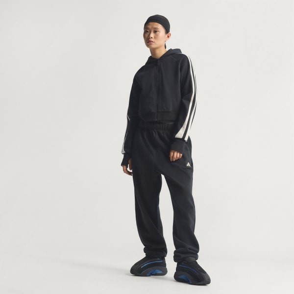 Black 아디다스 크롭 후디